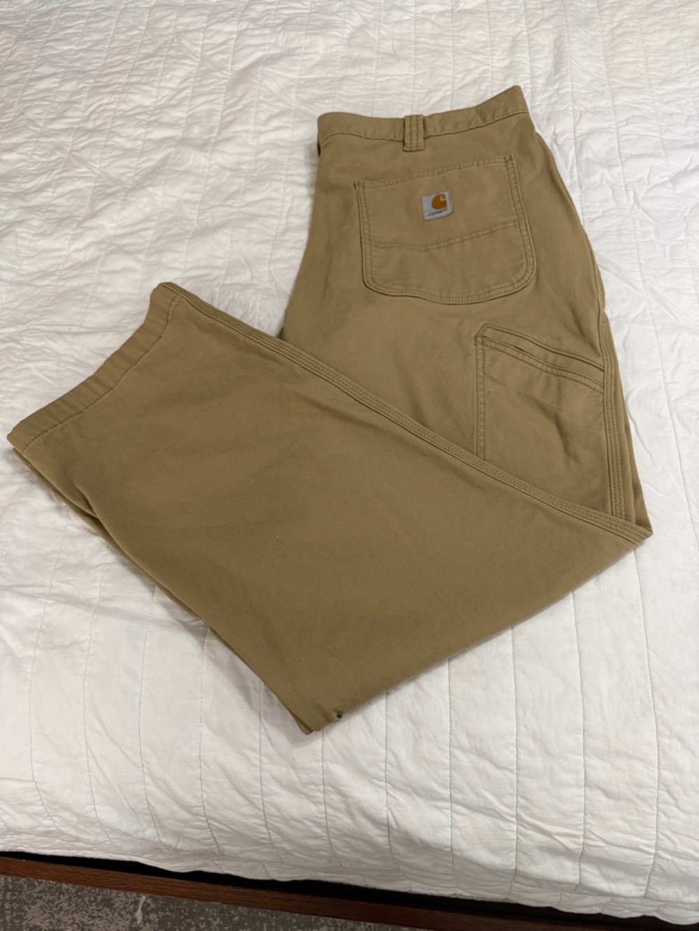 Carhartt Men's Khaki/Tan Work Chinos with Utility Pocket